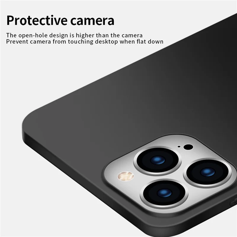 MOFI JK PC Series-1 Shield Matte PC Phone Case for iPhone 15 Pro Max Anti-Fingerprint Cell Phone Cover - Black