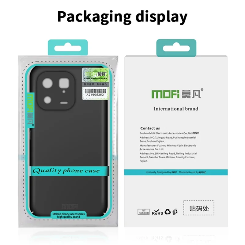 MOFI JK Série PC-1 Coque pour iPhone 15 Pro Anti-empreintes Matte PC Étui Téléphone Portable - Noir 