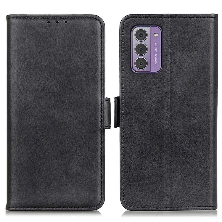 Pour Nokia G42 Cowhide Texture PU Leather Wallet Phone Case Phone Stand Cover - Noir