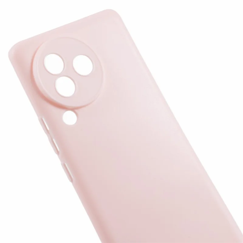 Para Xiaomi Civi 3 5G Funda de teléfono suave de TPU con acabado brillante, color caramelo, con corte preciso - Rosa pálido
