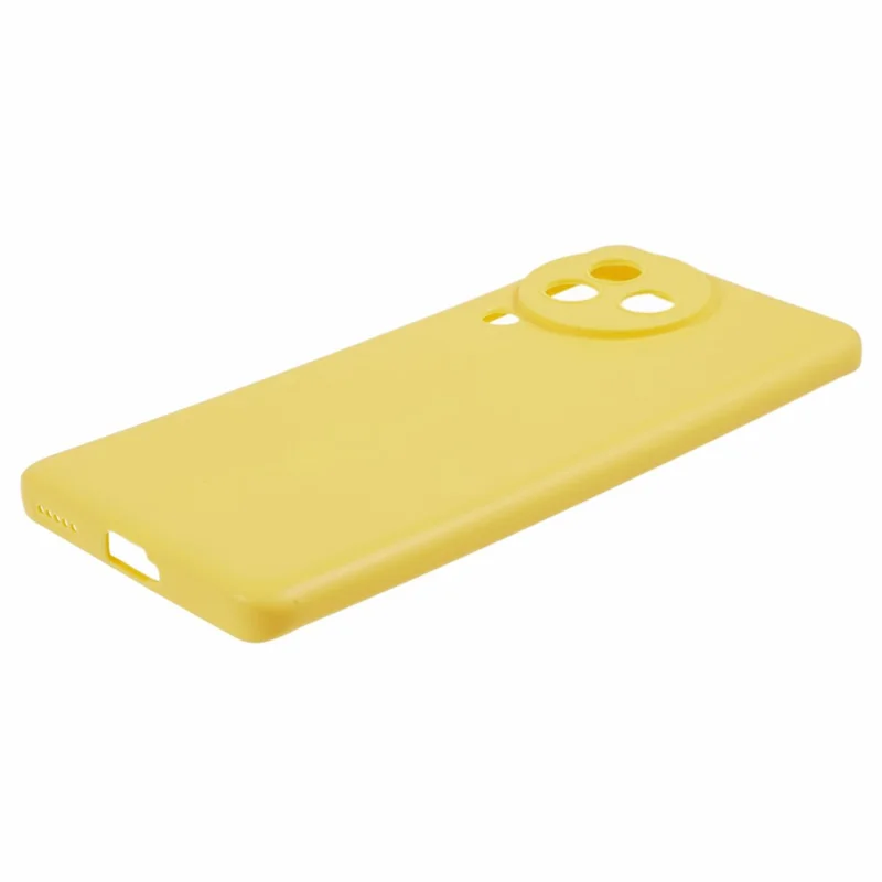 For Xiaomi Civi 3 5G Soft TPU Glossy Phone Case Candy Color Precise Cutout Phone Cover - Yellow