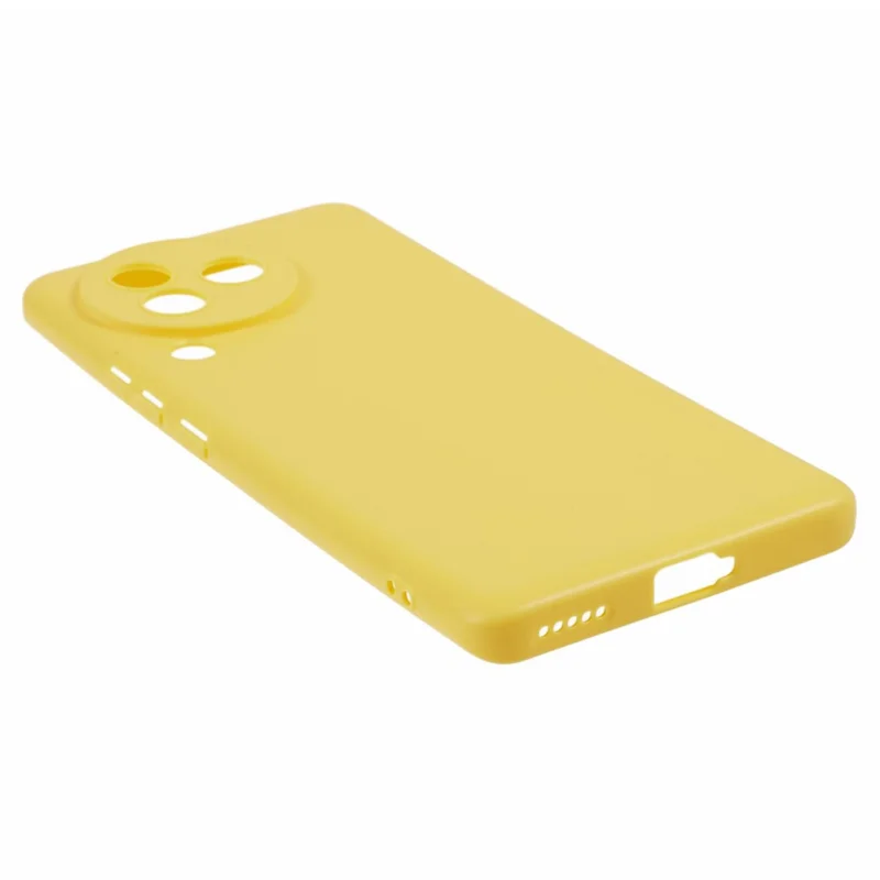 For Xiaomi Civi 3 5G Soft TPU Glossy Phone Case Candy Color Precise Cutout Phone Cover - Yellow