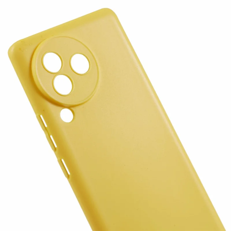 For Xiaomi Civi 3 5G Soft TPU Glossy Phone Case Candy Color Precise Cutout Phone Cover - Yellow