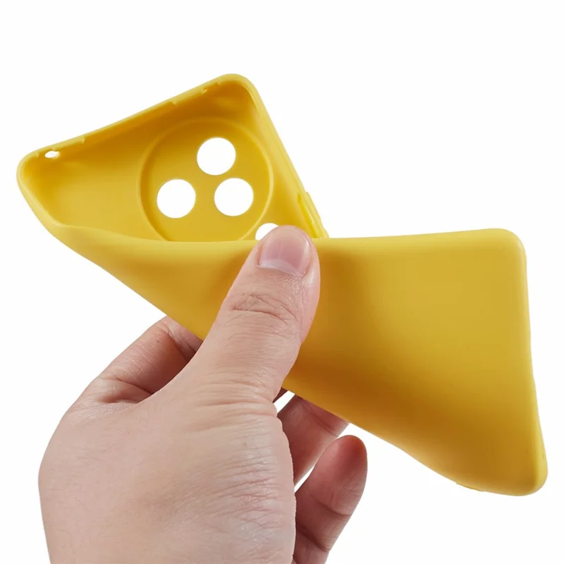 For Xiaomi Civi 3 5G Soft TPU Glossy Phone Case Candy Color Precise Cutout Phone Cover - Yellow