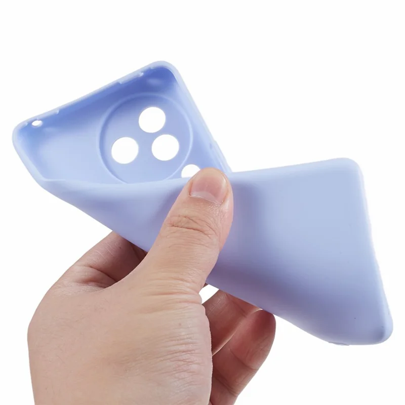 For Xiaomi Civi 3 5G Soft TPU Glossy Phone Case Candy Color Precise Cutout Phone Cover - Light Purple