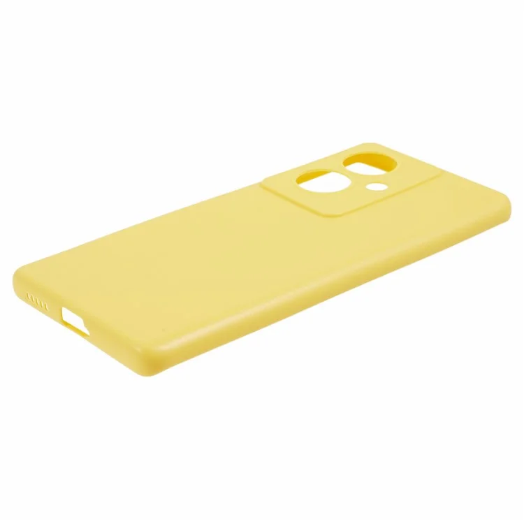 Funda Brillante para Teléfono para vivo Y78+ 5G, Funda Trasera de TPU con Recortes Precisos de Color Caramelo - Amarilla