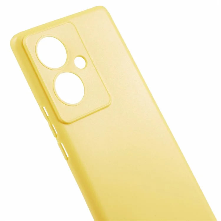 Funda Brillante para Teléfono para vivo Y78+ 5G, Funda Trasera de TPU con Recortes Precisos de Color Caramelo - Amarilla