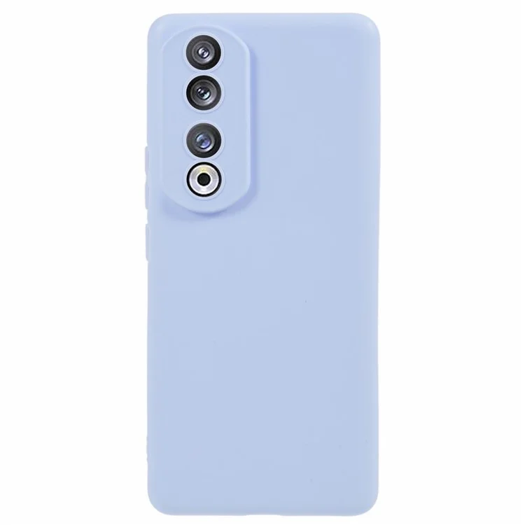 Светлый фиолетовый чехол Для Honor 90 Precise Cutout Candy Color Phone Shell Glossy TPU Case Soft Smartphone Back Cover