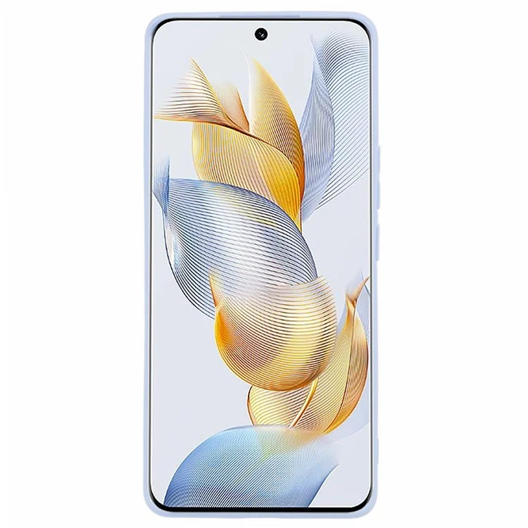 Светлый фиолетовый чехол Для Honor 90 Precise Cutout Candy Color Phone Shell Glossy TPU Case Soft Smartphone Back Cover