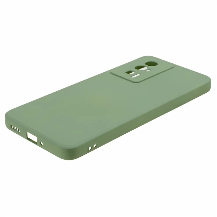 Coque de téléphone TPU pour Xiaomi Redmi K60 5G / K60 Pro 5G / Poco F5 Pro 5G, Revêtement en fibre caoutchouté - Vert haricot