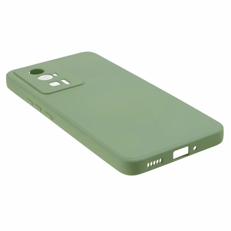 Coque de téléphone TPU pour Xiaomi Redmi K60 5G / K60 Pro 5G / Poco F5 Pro 5G, Revêtement en fibre caoutchouté - Vert haricot