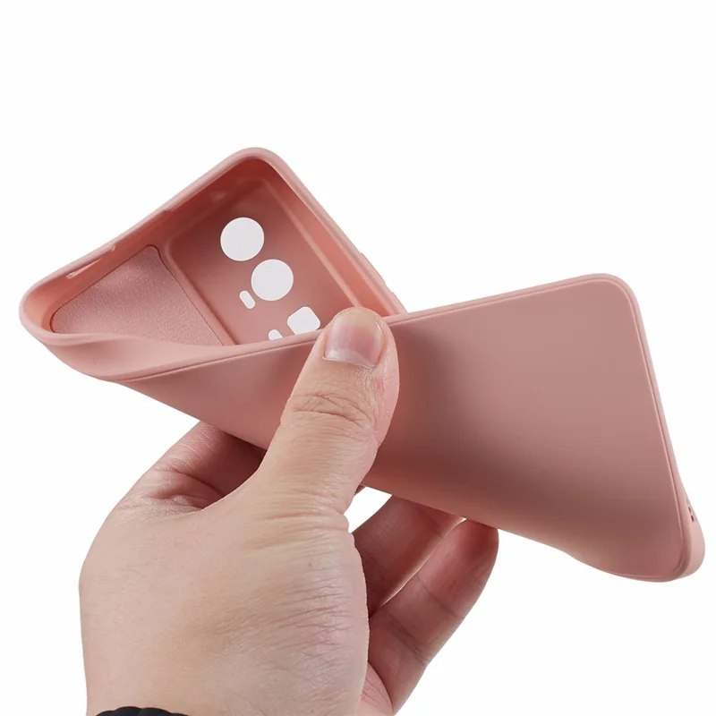 Phone TPU Case for Xiaomi Redmi K60 5G / K60 Pro 5G / Poco F5 Pro 5G , Fiber Lining Rubberized Phone Cover - Pink