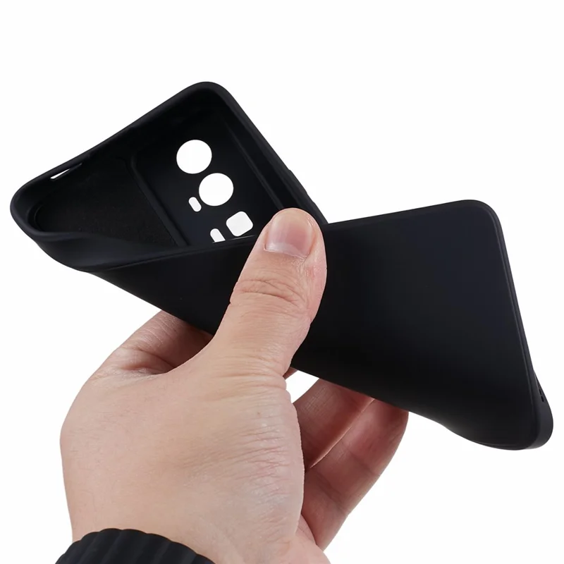 Custodia in TPU per telefono per Xiaomi Redmi K60 5G / K60 Pro 5G / Poco F5 Pro 5G, Custodia per telefono con rivestimento in fibra - Nero