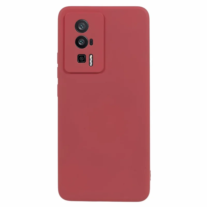 Telefon-TPU-Hülle für Xiaomi Redmi K60 5G / K60 Pro 5G / Poco F5 Pro 5G, Faser-Futter, gummierter Telefonschutz - Weißdorn Rot