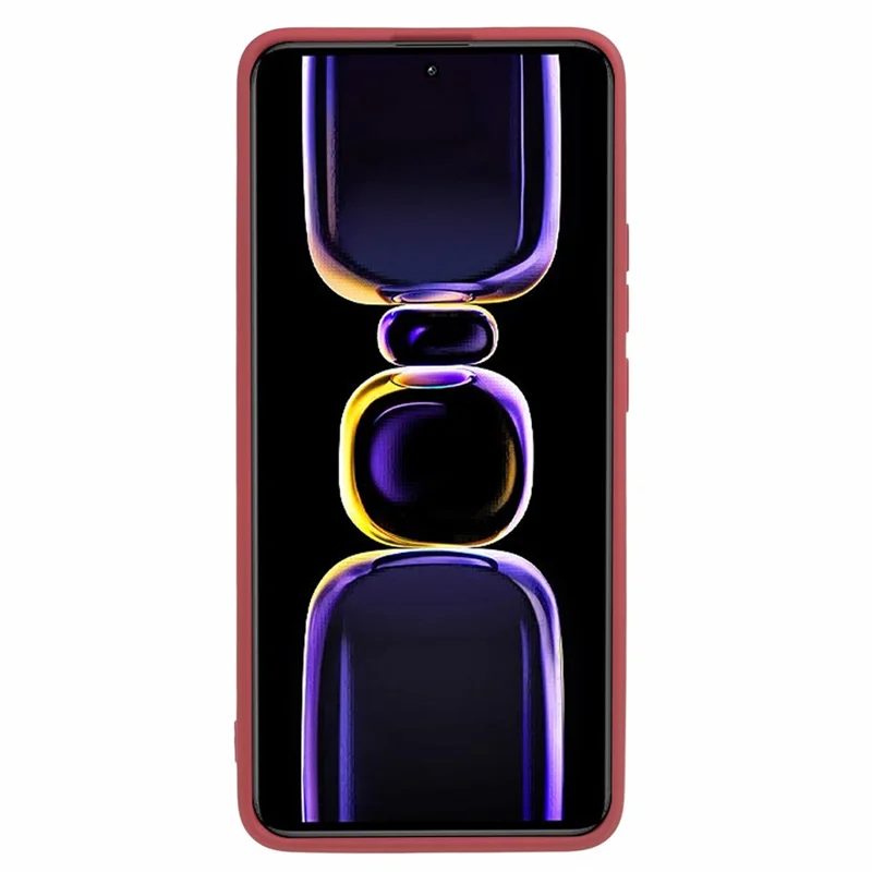 Telefon-TPU-Hülle für Xiaomi Redmi K60 5G / K60 Pro 5G / Poco F5 Pro 5G, Faser-Futter, gummierter Telefonschutz - Weißdorn Rot