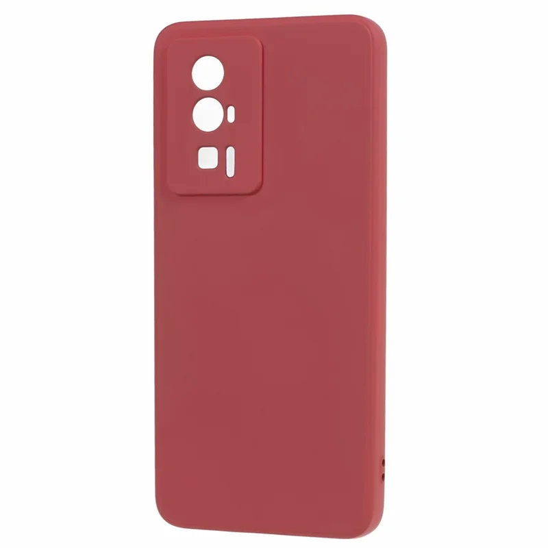 Telefon-TPU-Hülle für Xiaomi Redmi K60 5G / K60 Pro 5G / Poco F5 Pro 5G, Faser-Futter, gummierter Telefonschutz - Weißdorn Rot