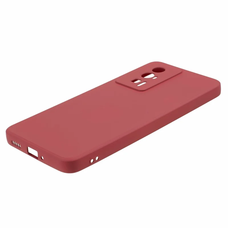 Telefon-TPU-Hülle für Xiaomi Redmi K60 5G / K60 Pro 5G / Poco F5 Pro 5G, Faser-Futter, gummierter Telefonschutz - Weißdorn Rot