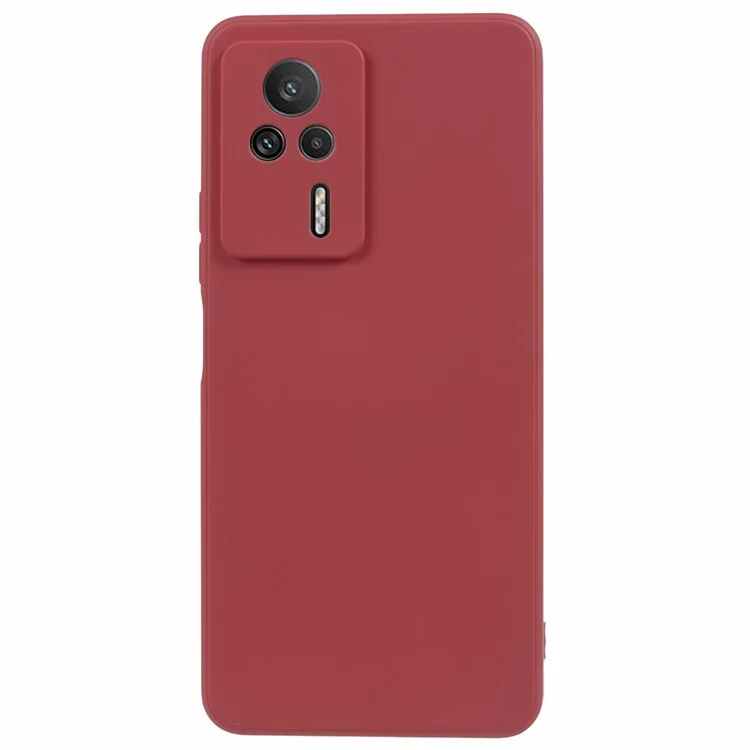 Rubberized Phone TPU Case for Xiaomi Redmi K60E 5G , Fiber Lining Protective Phone Cover - Hawthorn Red