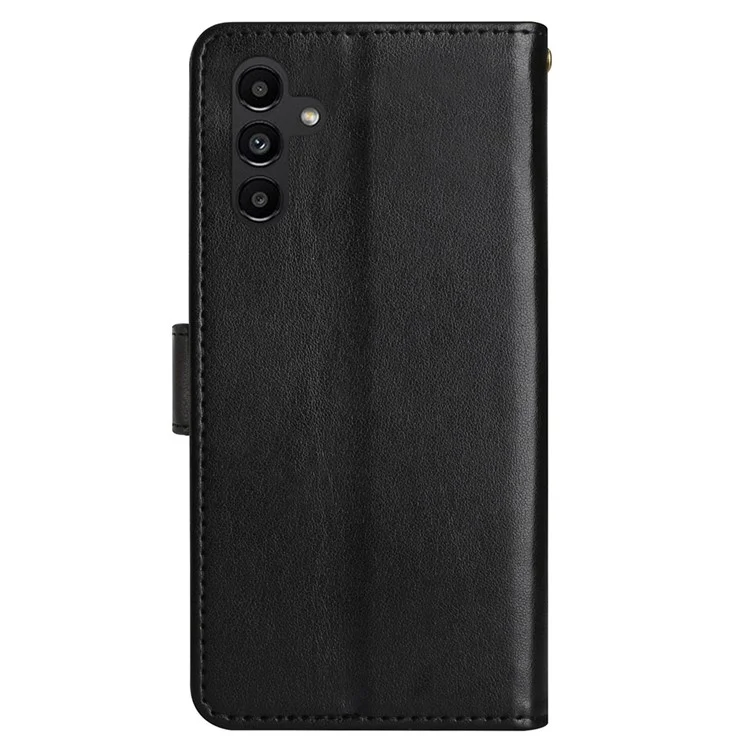 Para Samsung Galaxy S23 FE Imprinted Butterflies Mobile Phone Case PU Leather Wallet Cover Stand with Strap - Negro
