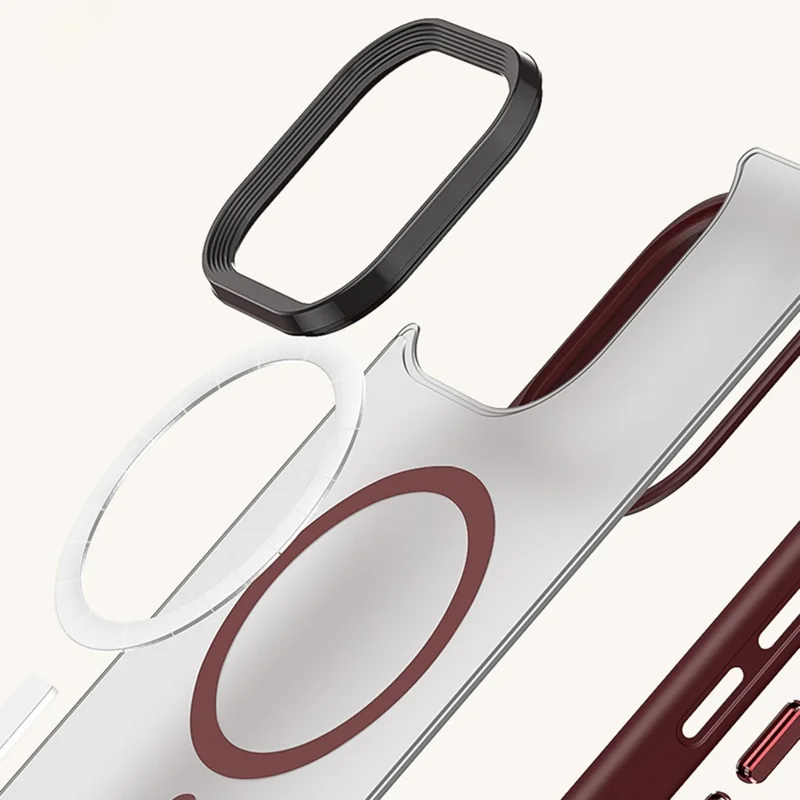 Magnetic Case for iPhone 15 Pro Max PC+TPU Case Compatible with MagSafe Skin-touch Matte Phone Cover - Black