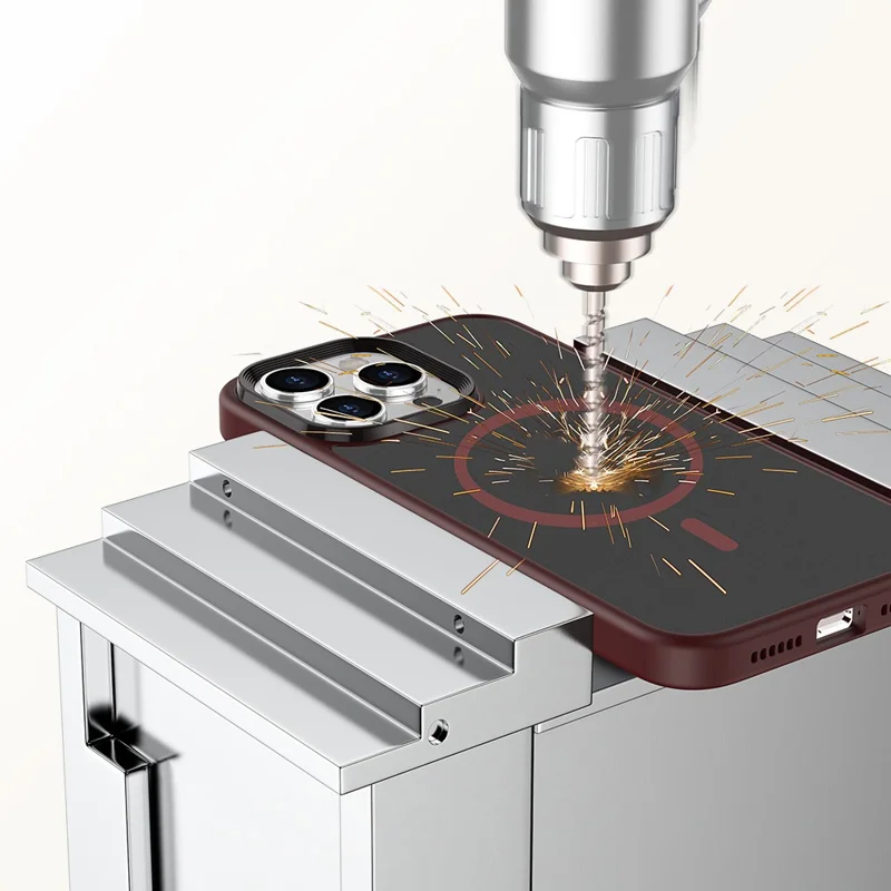 Magnetic Case for iPhone 15 Pro Max PC+TPU Case Compatible with MagSafe Skin-touch Matte Phone Cover - Purple