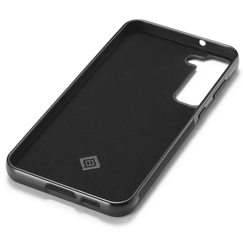 LC.IMEEKE For Samsung Galaxy S23 Carbon Fiber Splicing Leather Coating Phone Cover TPU + EVA Case