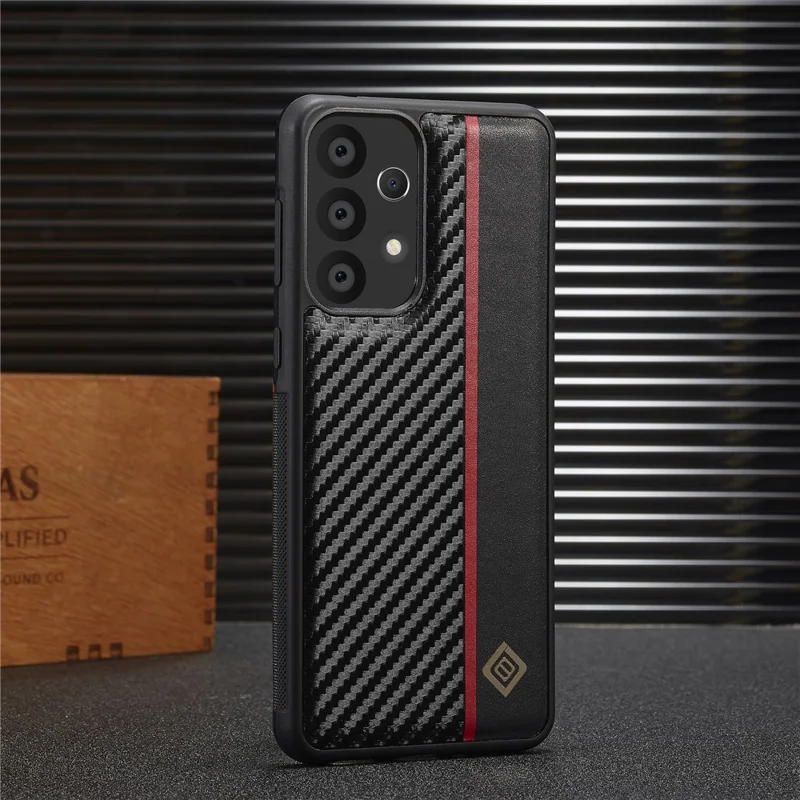 LC.IMEEKE Für Samsung Galaxy A33 5G Carbon Fiber Splicing Case PU Leder + TPU + EVA Handyhülle