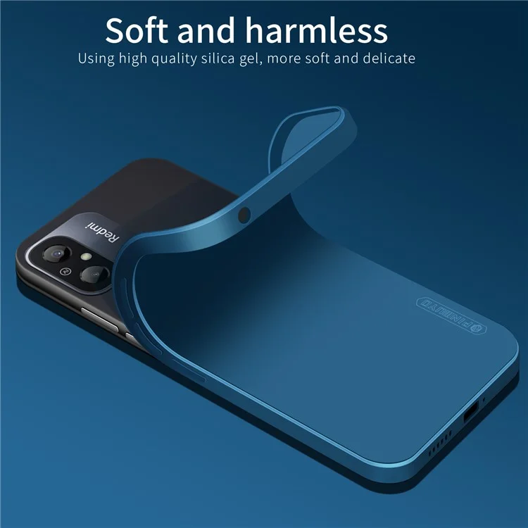 PINWUYO For Xiaomi Redmi 12C 4G TPU Phone Case Precise Cutouts Phone Cover - Dark Blue