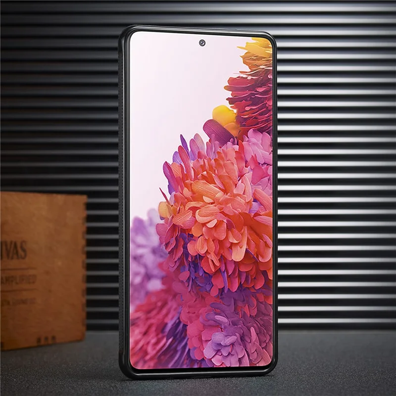 LC.IMEEKE Per Samsung Galaxy Note20 / Note20 5G Custodia Telefonica Fibra di Carbonio Rivestita in Pelle TPU + EVA Cover