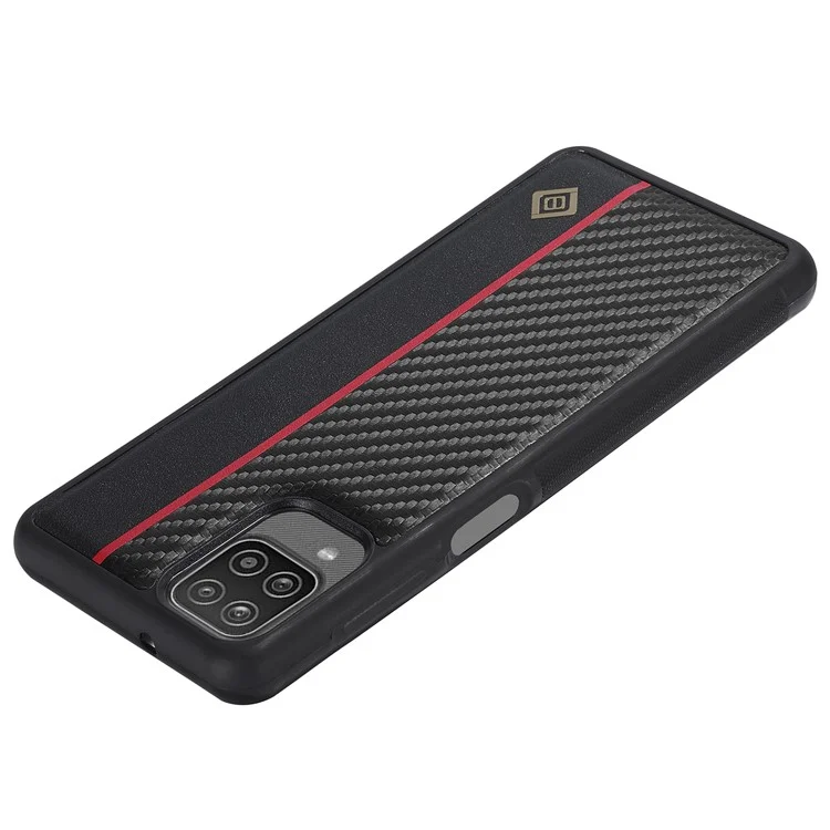 LC.IMEEKE Phone Cover for Samsung Galaxy A22 4G (EU Version) , Carbon Fiber Leather Coated TPU+EVA Case