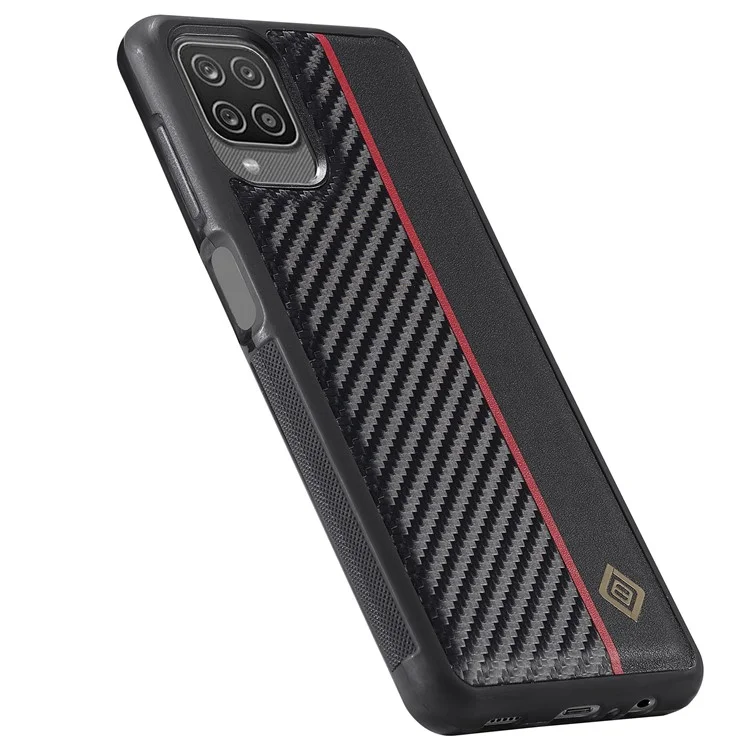 LC.IMEEKE Phone Cover for Samsung Galaxy A22 4G (EU Version) , Carbon Fiber Leather Coated TPU+EVA Case