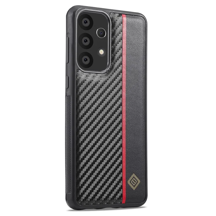 LC.IMEEKE For Samsung Galaxy A73 5G Funda Antidrop de Fibra de Carbono Cuero+TPU+EVA