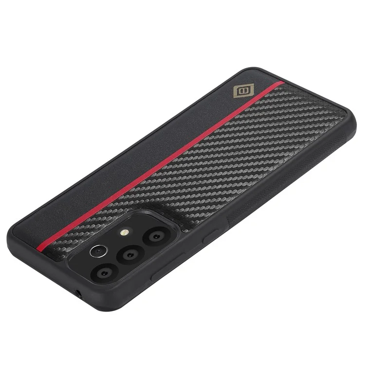 LC.IMEEKE For Samsung Galaxy A73 5G Funda Antidrop de Fibra de Carbono Cuero+TPU+EVA