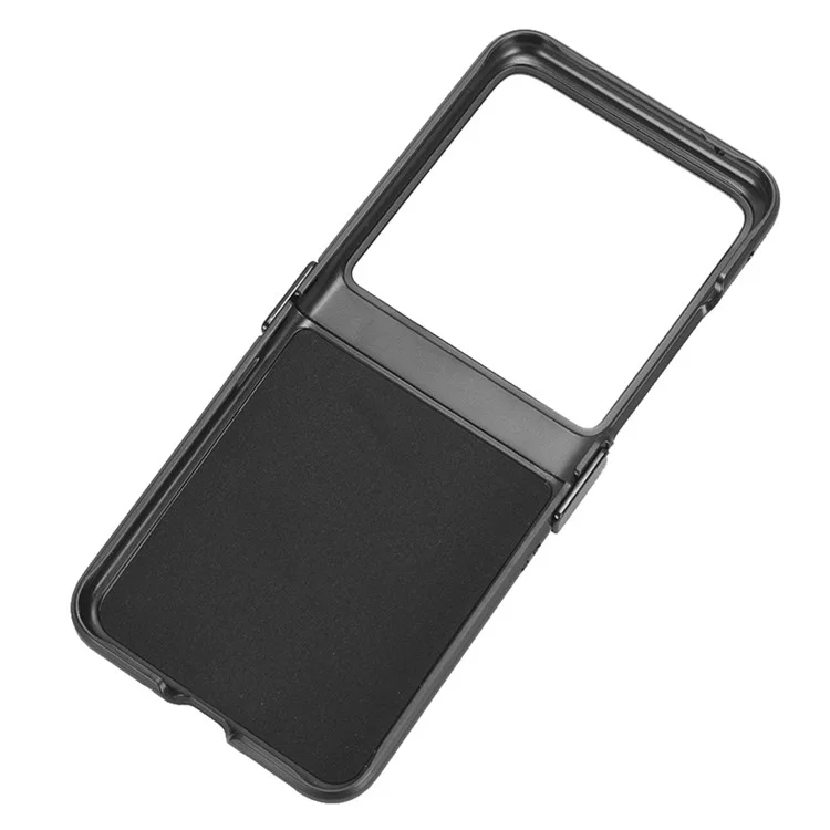 Custodia protettiva per Motorola Razr 40 Ultra 5G, Texture Sandskin Rivestimento in Pelle PU Custodia Pieghevole per Telefono in Acrilico - Nero