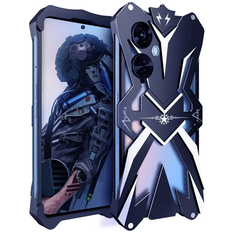 Hard Mobile Phone Case for Oppo K11x 5G , Aluminum Alloy Drop-proof Protector Phone Back Cover