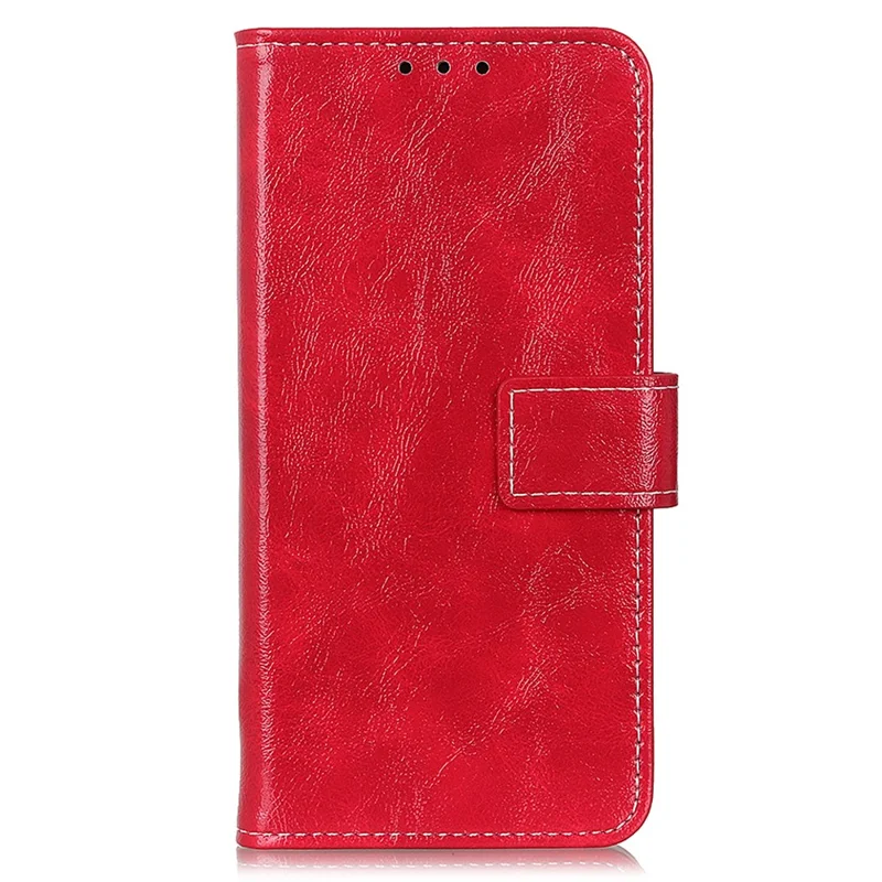 For Nokia G42 Wallet Case Flip PU Leather Shell Retro Crazy Horse Texture Stand Phone Cover - Red