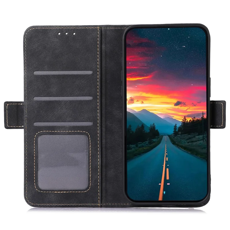 ABEEL For Nokia G42 Phone Case Shockproof Wallet Stand PU Leather Retro Texture Phone Cover - Black