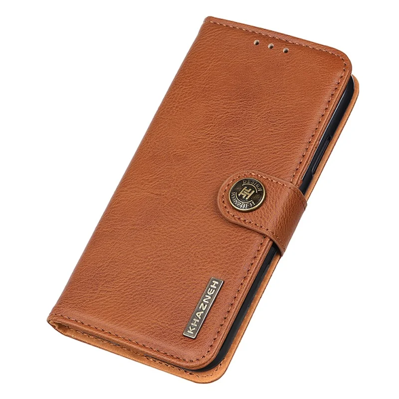KHAZNEH Pour Nokia G42 Wallet Phone Shell Flip Cover Stand Cowhide Texture Cell Phone Case - Marron