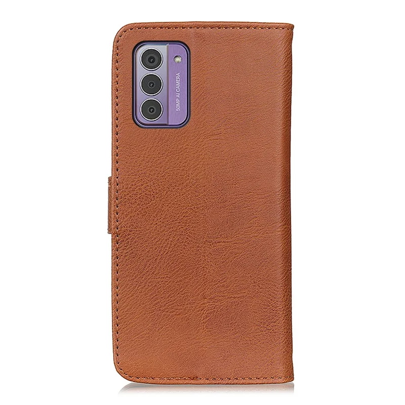 KHAZNEH Pour Nokia G42 Wallet Phone Shell Flip Cover Stand Cowhide Texture Cell Phone Case - Marron