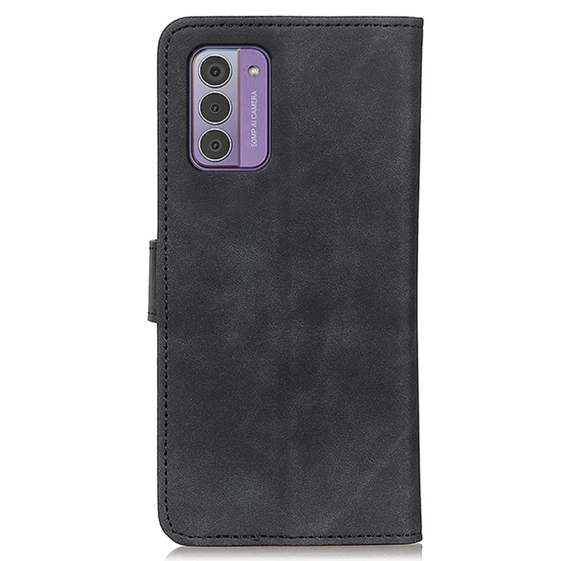 KHAZNEH For Nokia G42 Shockproof Phone Case Retro Texture Wallet Stand Leather Phone Cover - Black