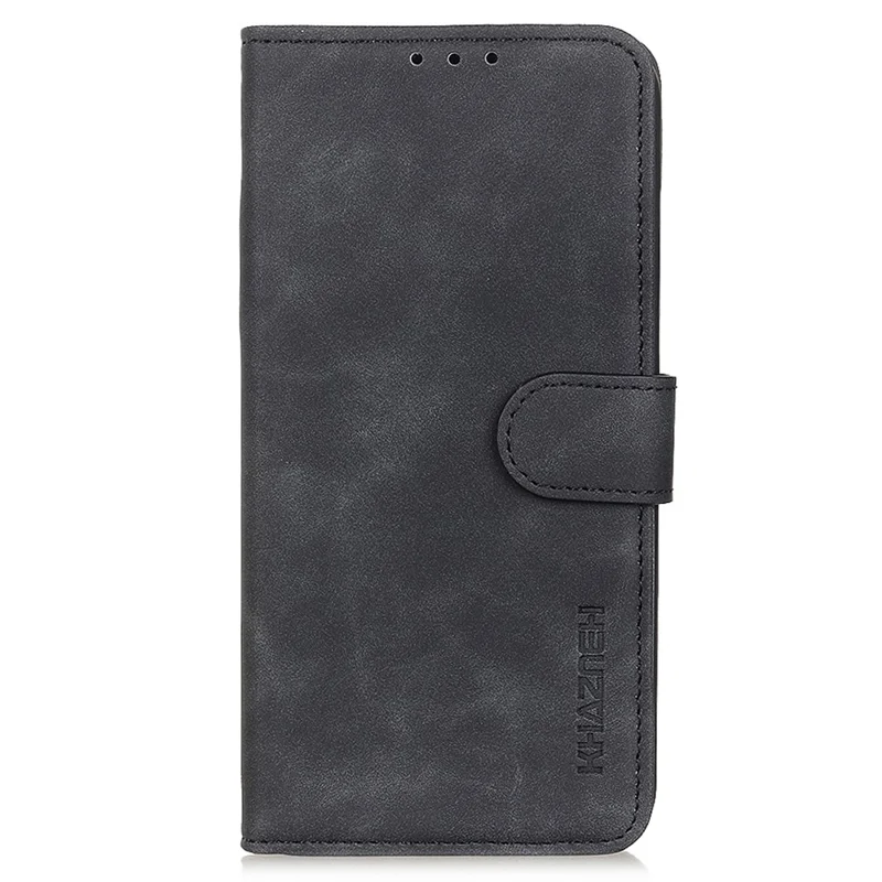 KHAZNEH For Nokia G42 Shockproof Phone Case Retro Texture Wallet Stand Leather Phone Cover - Black