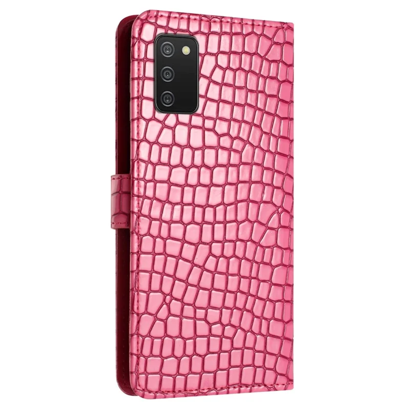 Pour Samsung Galaxy A02s (164.2x75.9x9.1mm) / Couverture de Support de Portefeuille en Cuir F02s - Rose