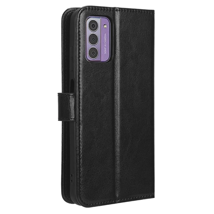 Custodia per telefono PU Leather + TPU per Nokia C300, Crazy Horse Texture Stand Wallet Phone Cover - Nero