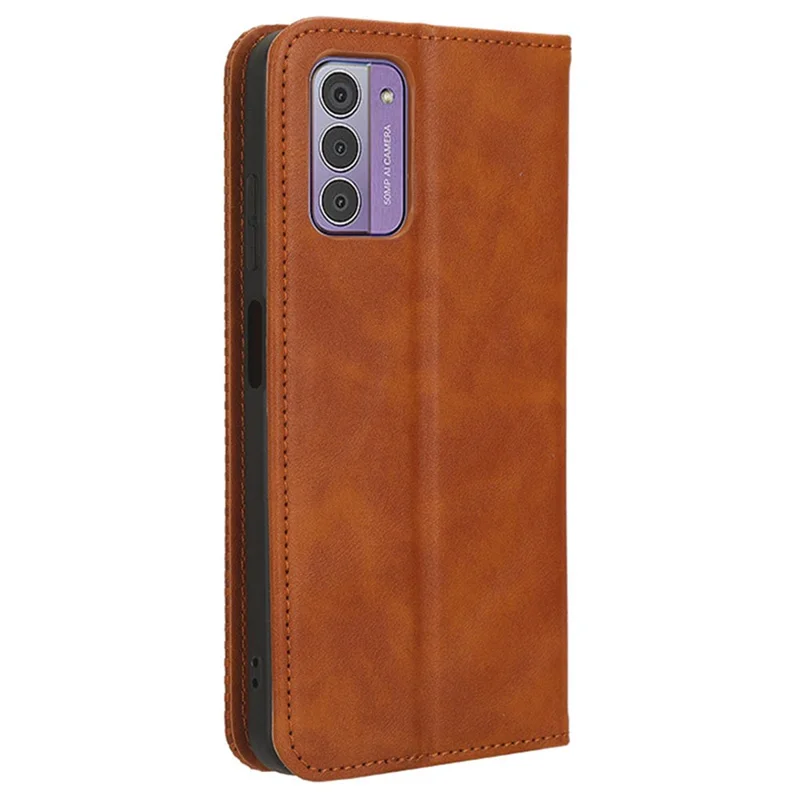 Wallet Retro Phone Case for Nokia C300 , Anti-scratch PU Leather Stand Phone Cover - Brown