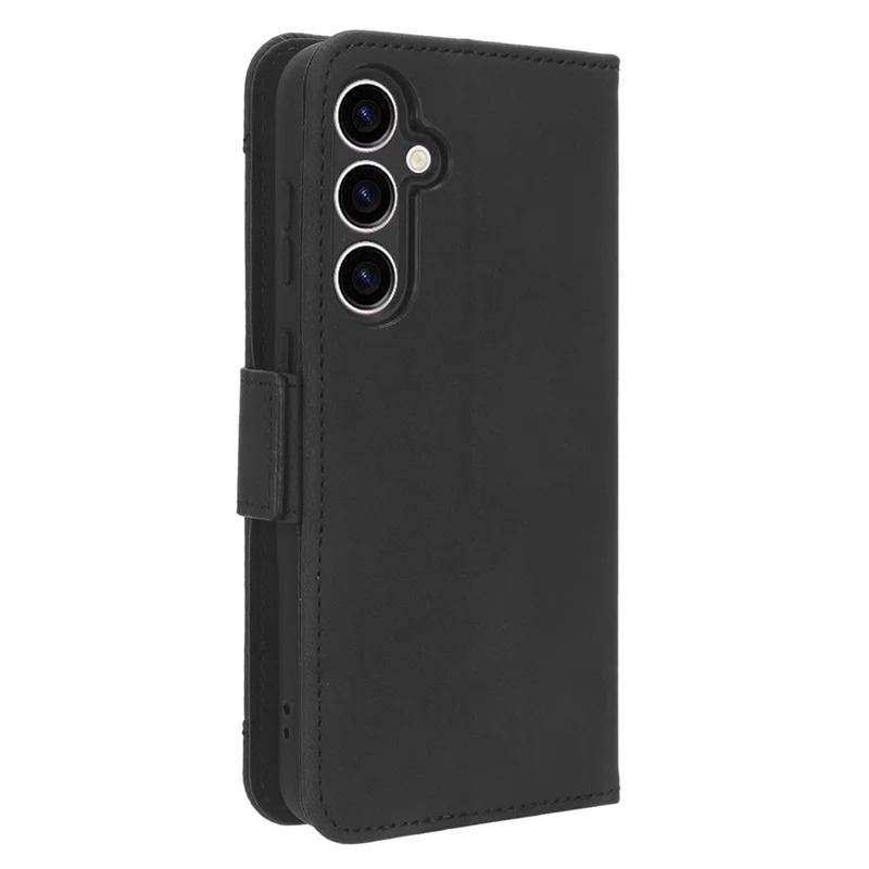 Custodia per telefono con più slot per schede per Samsung Galaxy S23 FE, Cover in pelle per portafoglio e supporto - Nero
