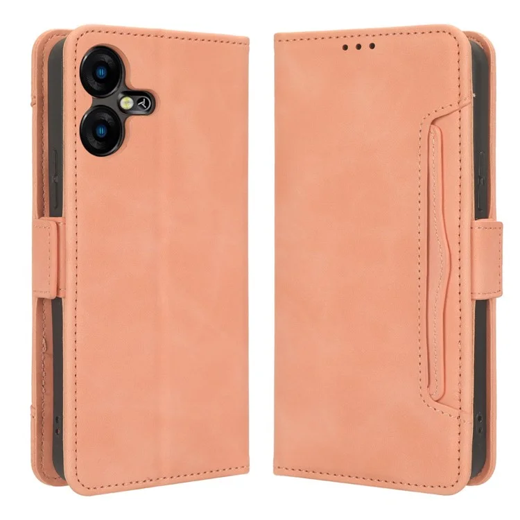 Custodia per telefono in pelle PU per TECNO Pova Neo 3 4G LH6n, supporto con più slot per schede, custodia a portafoglio - Rosa