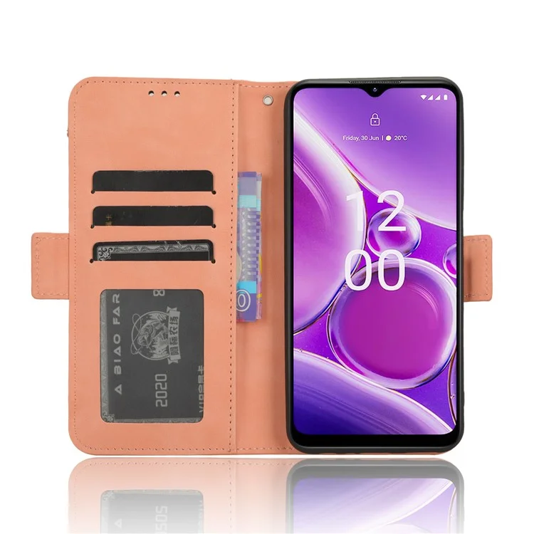 Per Nokia G42 Flip Stand Case Multiple Card Slots Wallet PU Leather Phone Cover - Rosa