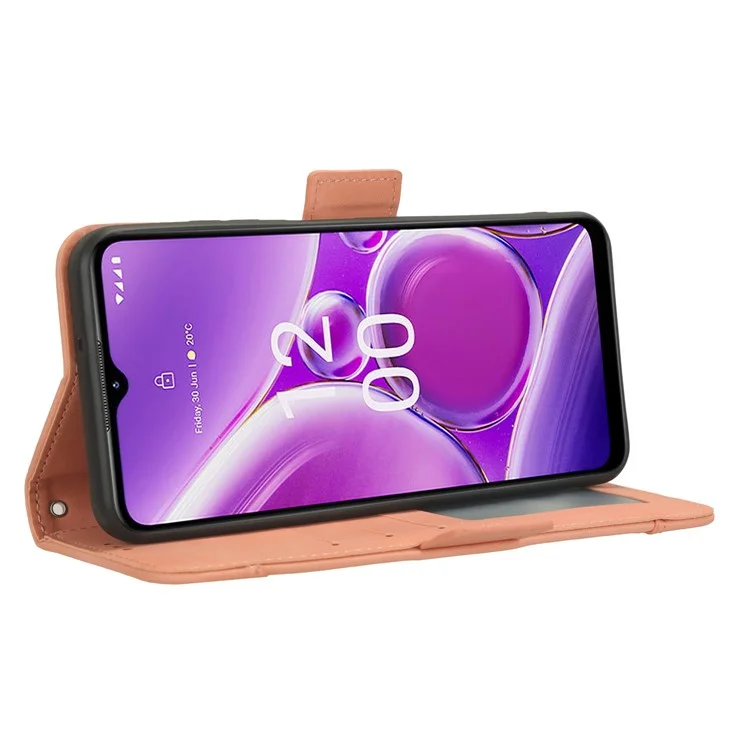 Per Nokia G42 Flip Stand Case Multiple Card Slots Wallet PU Leather Phone Cover - Rosa