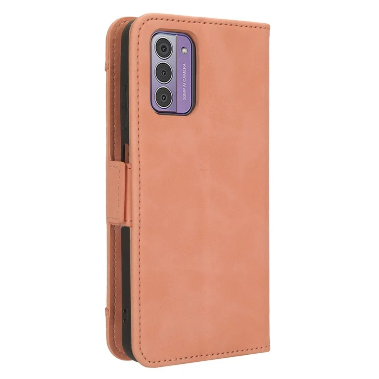 Per Nokia G42 Flip Stand Case Multiple Card Slots Wallet PU Leather Phone Cover - Rosa
