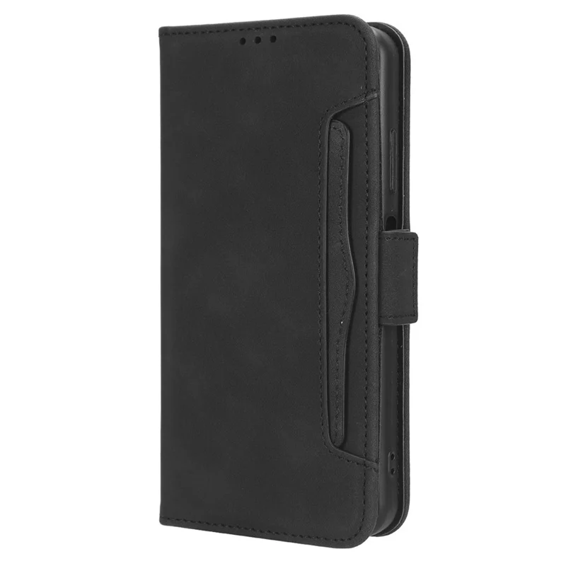 Funda de soporte tipo cartera con múltiples ranuras para tarjetas para Nokia G42 Flip - Negro